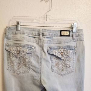EARL Jean's White Wash Straight Leg Size 10
